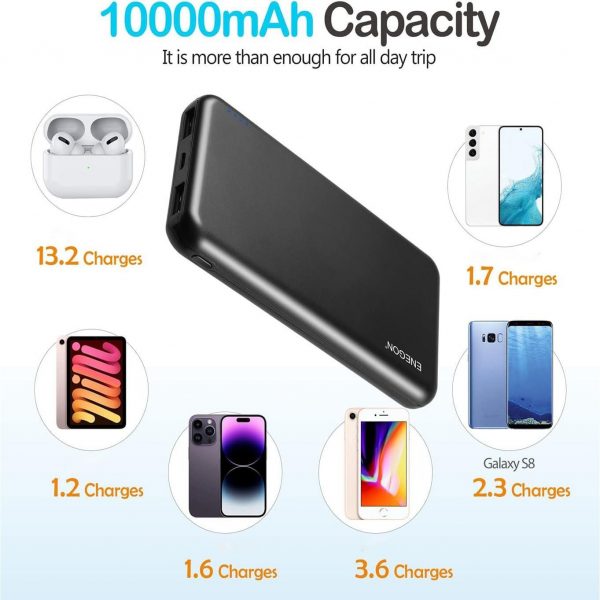 10000mAh 4 Ports USB pour Tous Vos Appareils : La Banque de Puissance Qui Change Tout - 2 pcs – Image 2
