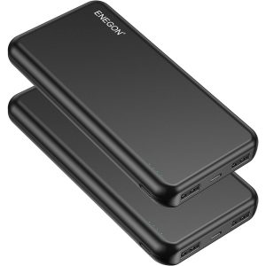 10000mAh 4 Ports USB pour Tous Vos Appareils : La Banque de Puissance Qui Change Tout - 2 pcs