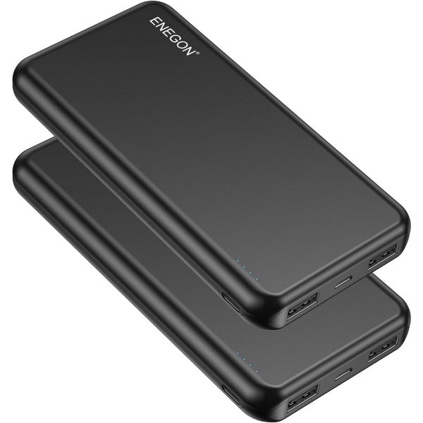 10000mAh 4 Ports USB pour Tous Vos Appareils : La Banque de Puissance Qui Change Tout - 2 pcs
