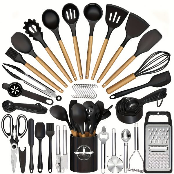44 pièces Les Essentiels en Silicone qui Rendent la Cuisine Un Jeu d’Enfant