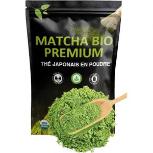 Thé Matcha BIO Prémium Japonais 100 Gr en poudre, Thé Vert, Qualité Premium