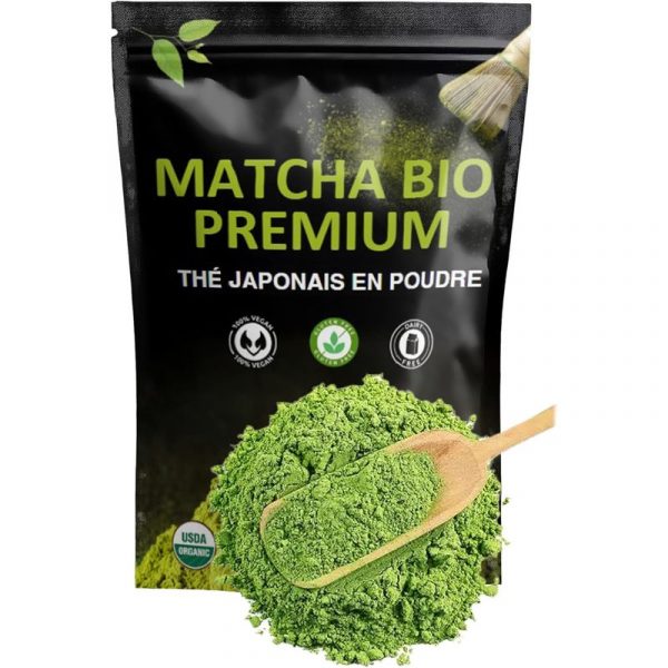 Thé Matcha BIO Prémium Japonais 100 Gr en poudre, Thé Vert, Qualité Premium