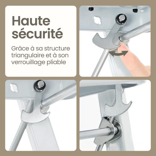 Sécurisez vos projets : Découvrez l'escabeau à 3 marches avec verrou de sécurité. – Image 4