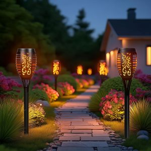 Transformez votre jardin : 12 lampes torches solaires pour une ambiance féerique