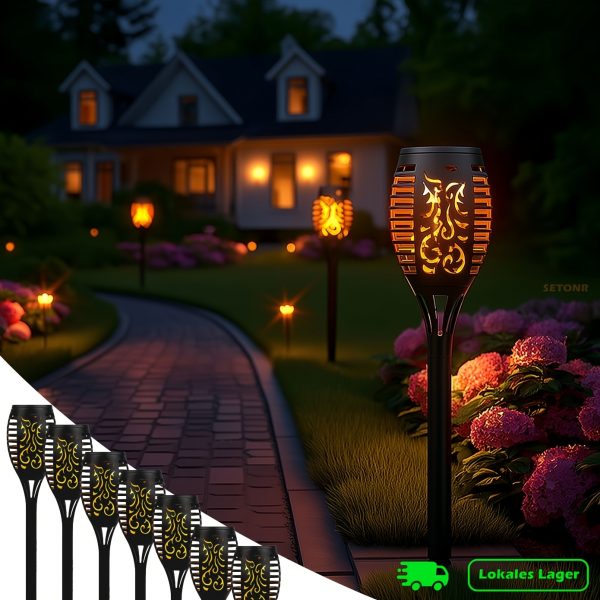 Transformez votre jardin : 12 lampes torches solaires pour une ambiance féerique – Image 4