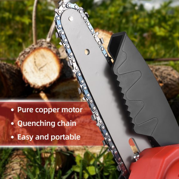 Mini Scie À Chaîne Sans Fil Gecheer 21V – Coupe Facile du Bois & Branches – Image 9