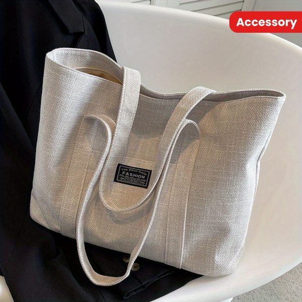 Sac en chanvre à Main Épaule Spacieux avec Poches & Fermeture Éclair | Lavable & Éco-Responsable – Image 16