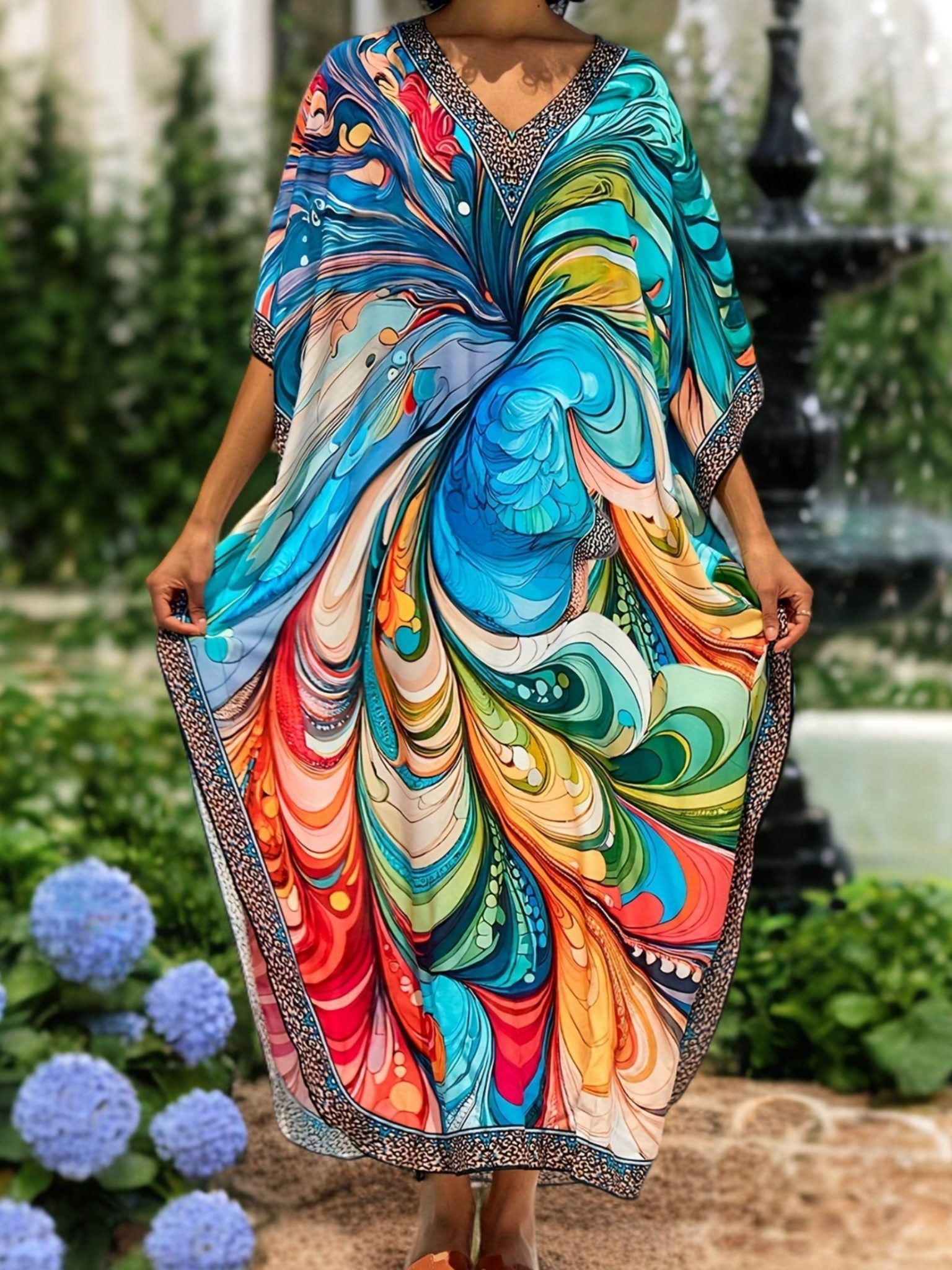 👑 Robe Kaftan  Aïssata  avec Voile Assorti main image 0