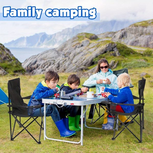 Lot de 4 Chaises Pliantes LuDee – Solides, Confortables et Prêtes pour l’Aventure ! – Image 5