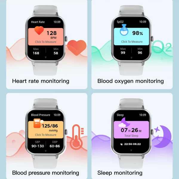 Smartwatch 2025 Montre Connectée Cardio – Tracker Fitness Android pour Homme & Femme – Image 3