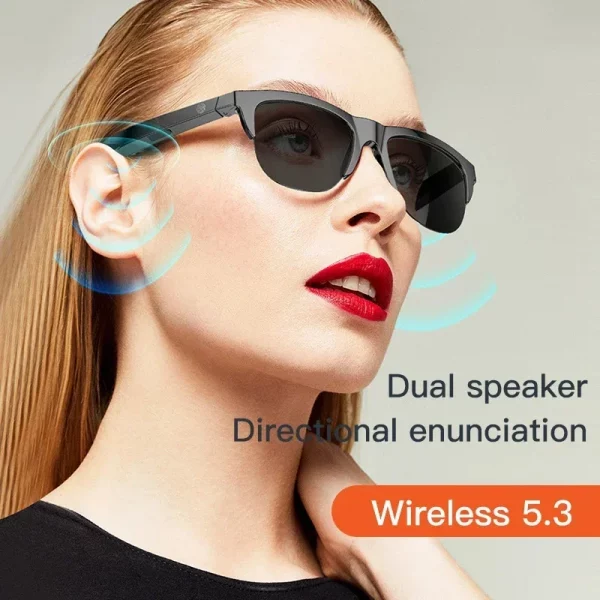 Xiaomi Lunettes de soleil intelligentes Xiaomi MIJIA Bluetooth – Audio HIFI, Appels, Anti-UV, Étanches – Image 3
