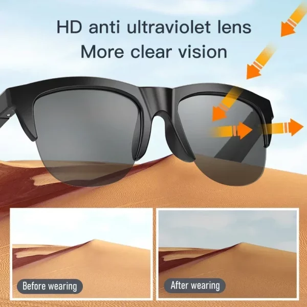 Xiaomi Lunettes de soleil intelligentes Xiaomi MIJIA Bluetooth – Audio HIFI, Appels, Anti-UV, Étanches – Image 4