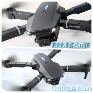 Drone FACEGLE E88 – Vol à 360°, Double Caméra HD, Léger et Pliable, Technologie de Pointe
