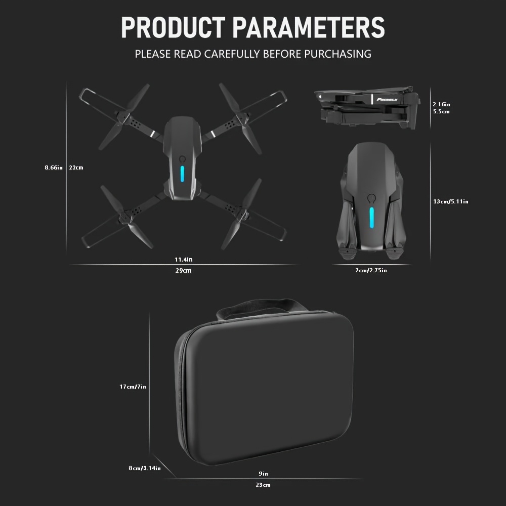 Drone FACEGLE E88 – Vol à 360°, Double Caméra HD, Léger et Pliable, Technologie de Pointe - Image 2