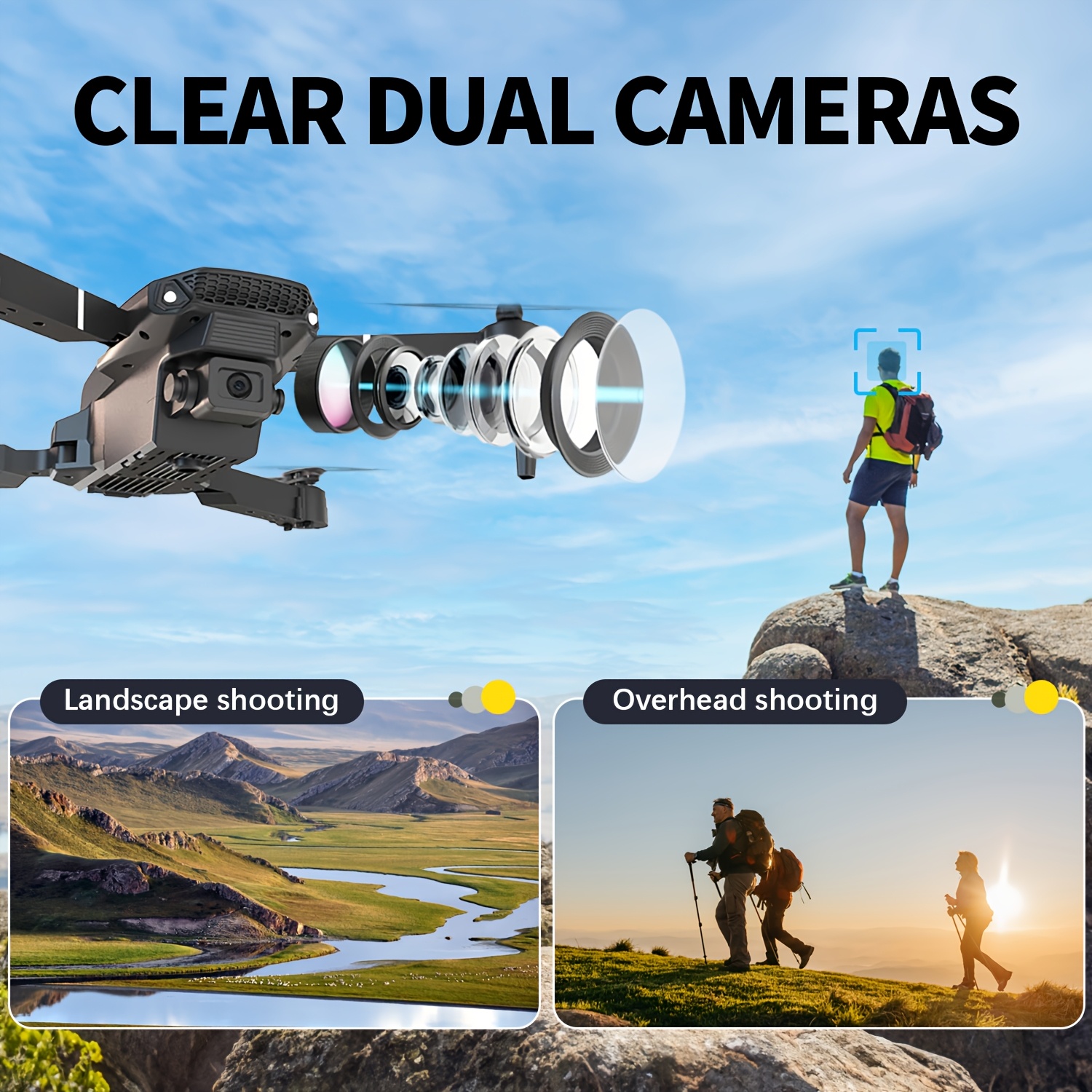 Drone FACEGLE E88 – Vol à 360°, Double Caméra HD, Léger et Pliable, Technologie de Pointe - Image 11