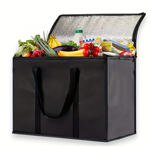 XXXL Ces 5 Sacs de Courses Noir isotherme sont les Meilleurs Compagnon pour vos Aventures Extérieures