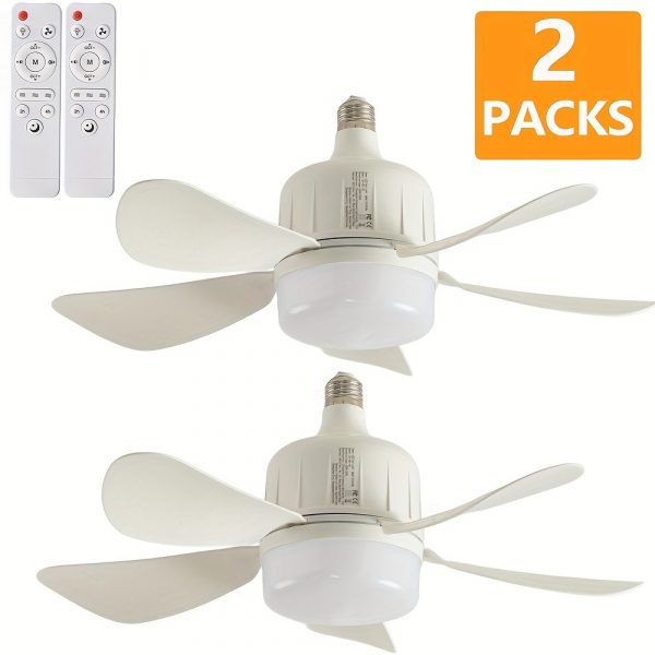 2 pièces Ventilateur Plafond LED AOSUI – Télécommande, Design Moderne & Fonction Mémoire, télécommande – Image 6
