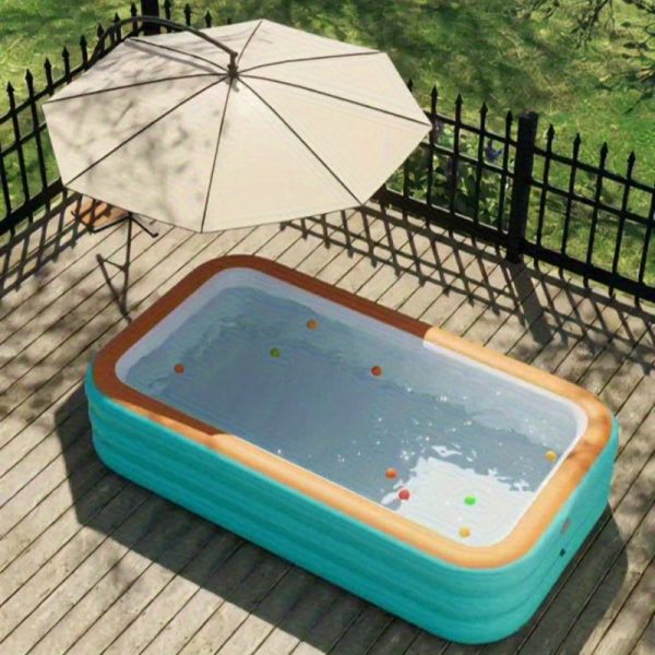 Piscine Gonflable XXL 3 Couches - Été Fun Sans Électricité, 1-3 Adultes – Image 4