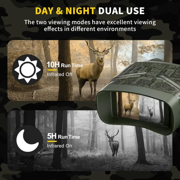 Jumelles Vision Nocturne 4K – Écran HD 3", Batterie 5000mAh, Enregistrement Photo/Vidéo – Image 5