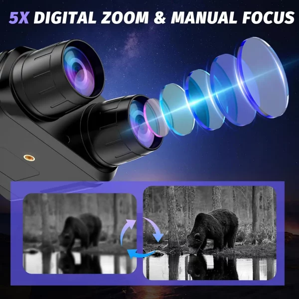 Jumelles Vision Nocturne 4K – Écran HD 3", Batterie 5000mAh, Enregistrement Photo/Vidéo – Image 6