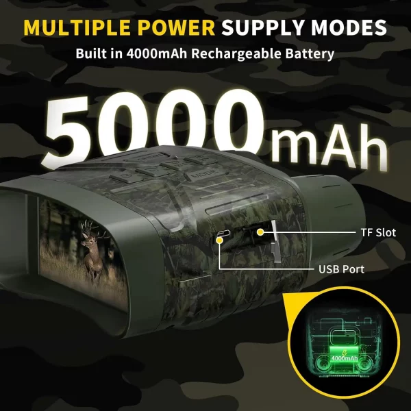 Jumelles Vision Nocturne 4K – Écran HD 3", Batterie 5000mAh, Enregistrement Photo/Vidéo – Image 4