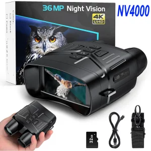 Jumelles Vision Nocturne 4K – Écran HD 3", Batterie 5000mAh, Enregistrement Photo/Vidéo