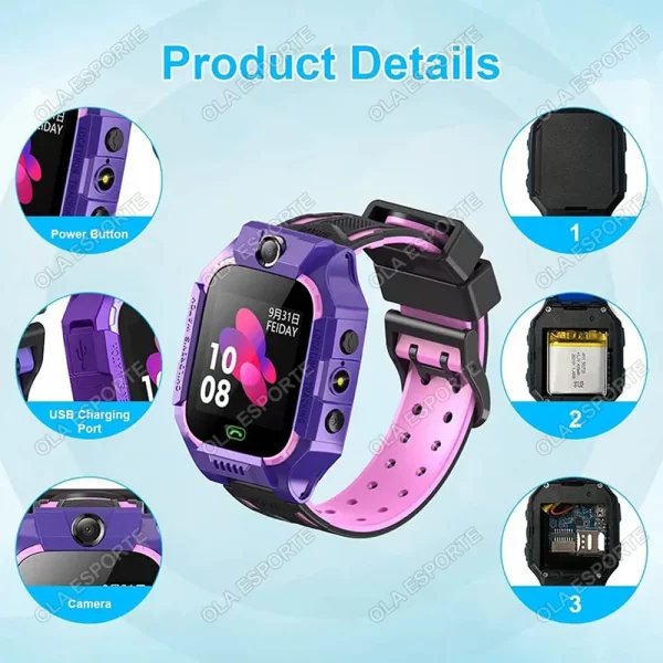 Montre Connectée Enfant GPS – Localisation, SOS, Appels & Caméra Étanche IP67 – Image 5