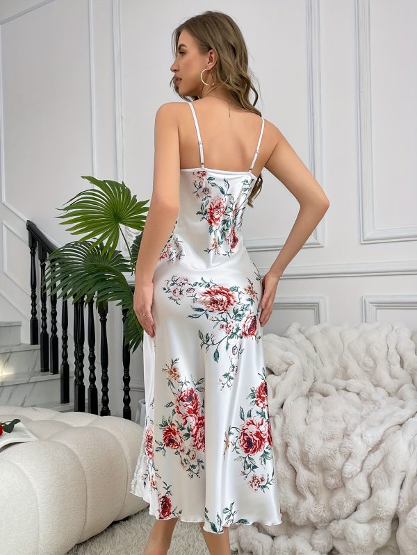 Robe Maxi Y2K Sexy Femme – Dos Nu, Floral, fashion 2025 – Image 3