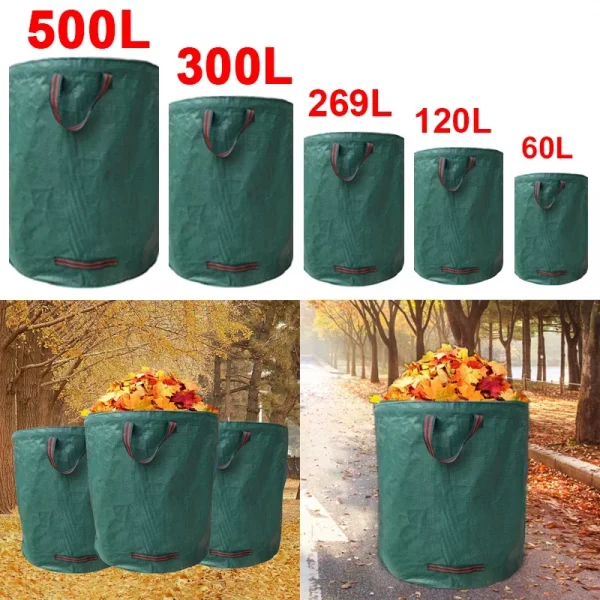 Sac à Compost Pliable Grande Capacité – Déchets Verts & Feuilles Réutilisable