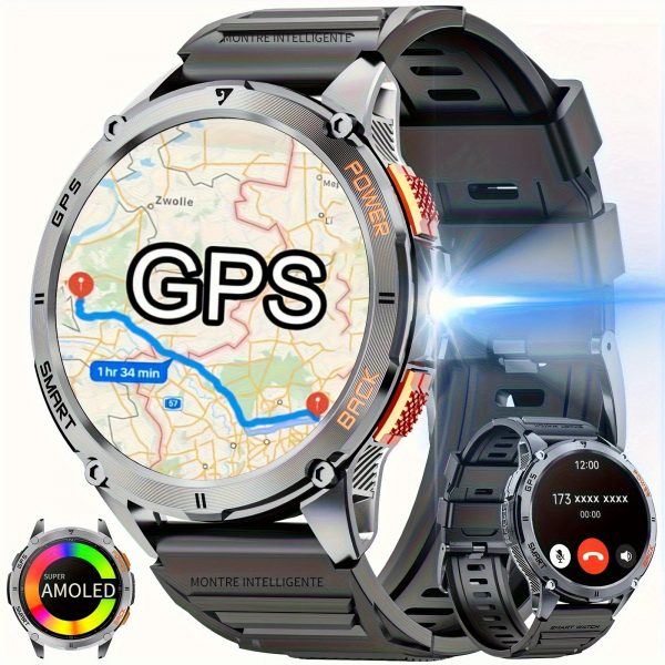Montre Connectée GPS Outdoor – Écran AMOLED 1,43", Appels Sans Fil, Batterie Longue Durée