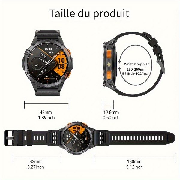 Montre Connectée GPS Outdoor – Écran AMOLED 1,43", Appels Sans Fil, Batterie Longue Durée – Image 4