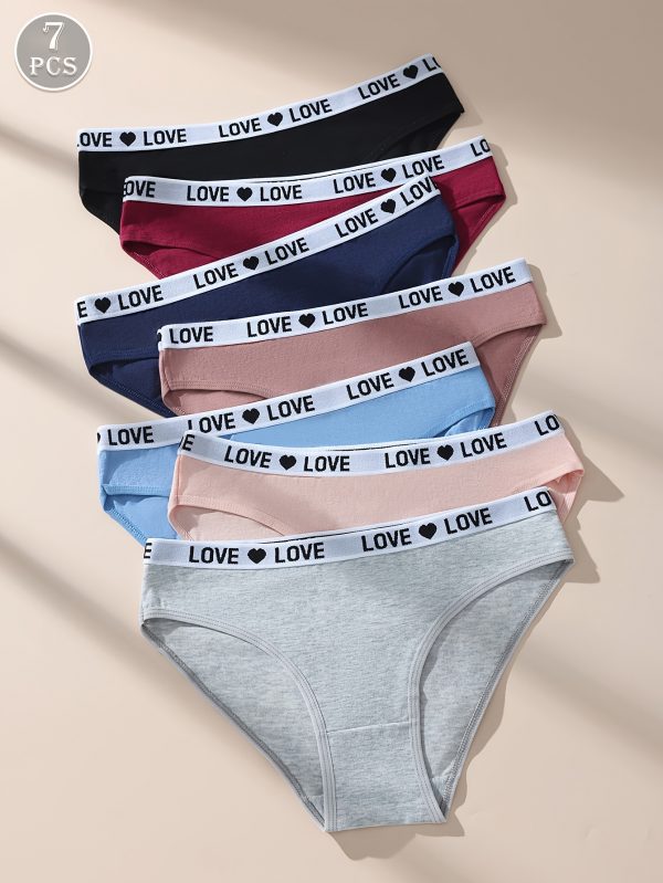 lot de 7 Culottes Bikini Femme – multicolore - Taille Basse Sans Couture, Ultra Douces, Multicolore – Image 5