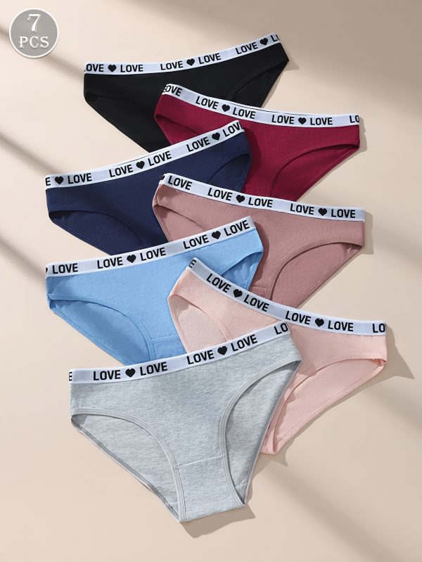 lot de 7 Culottes Bikini Femme – multicolore - Taille Basse Sans Couture, Ultra Douces, Multicolore – Image 2
