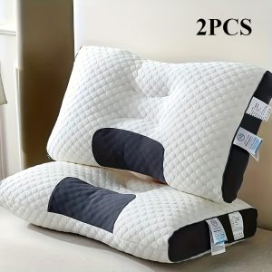 Lot de 2 Oreillers Cervicaux Ergonomiques – Sommeil Profond & Confort Absolu