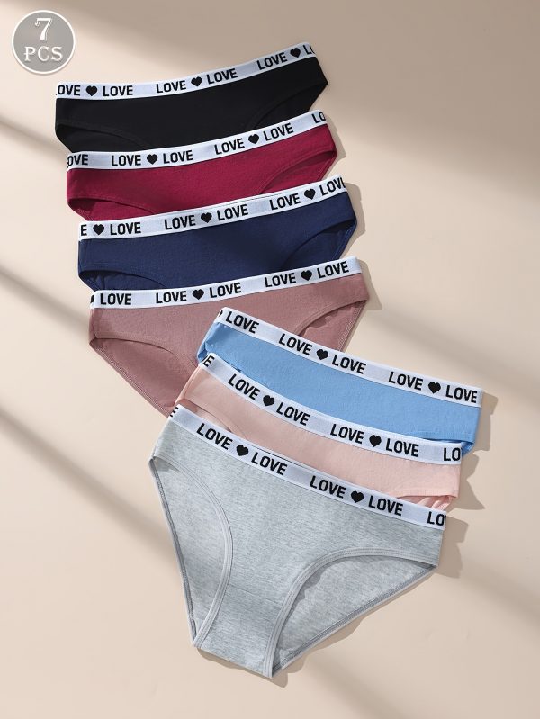 lot de 7 Culottes Bikini Femme – multicolore - Taille Basse Sans Couture, Ultra Douces, Multicolore – Image 4