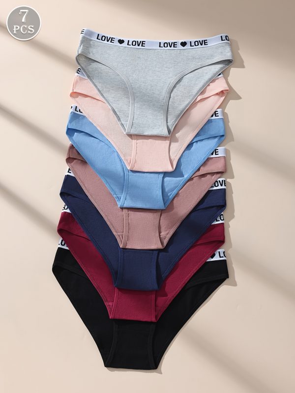 lot de 7 Culottes Bikini Femme – multicolore - Taille Basse Sans Couture, Ultra Douces, Multicolore – Image 3