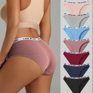 lot de 7 Culottes Bikini Femme – multicolore - Taille Basse Sans Couture, Ultra Douces, Multicolore
