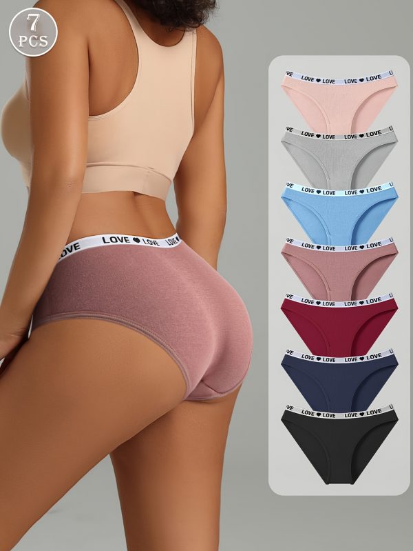 lot de 7 Culottes Bikini Femme – multicolore - Taille Basse Sans Couture, Ultra Douces, Multicolore