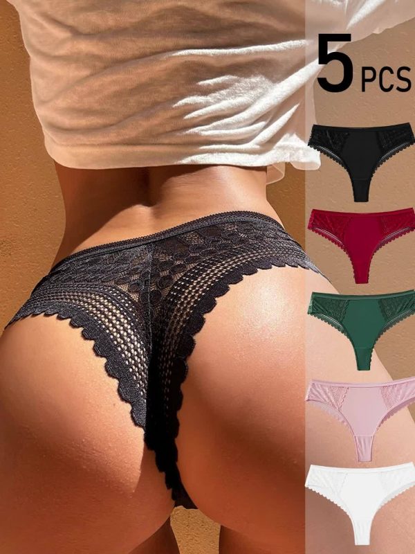 Lot de 5 Strings Dentelle Femme – Confort & Séduction – Image 7