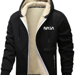 Veste Zippée Homme Hiver – Capuche, Isolation Thermique & Style Classique
