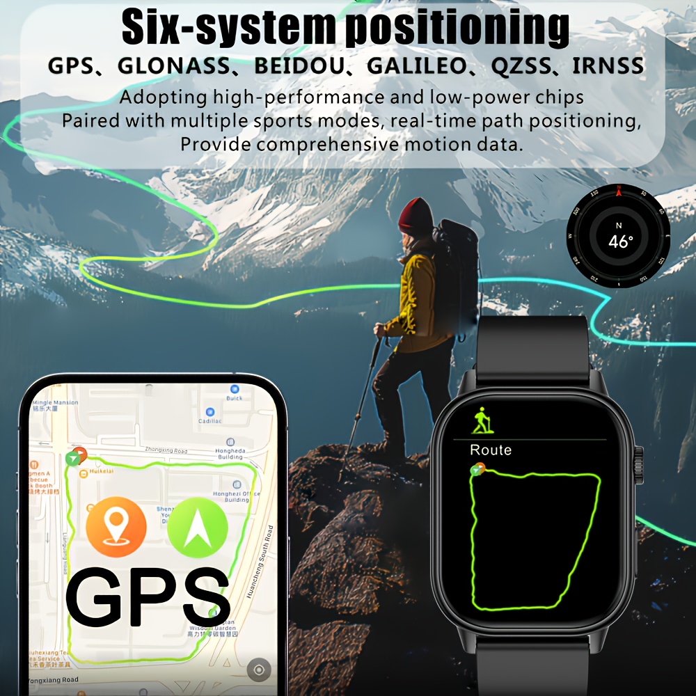 Montre Connectée GPS & Boussole – Écran 2,01", 100 Modes Sport, Appels & Messages - Image 4