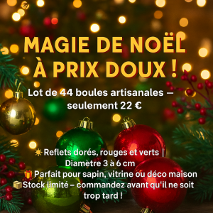Lot de 44 boules de Noël artisanales – Décoration sapin élégante et festive à petit prix
