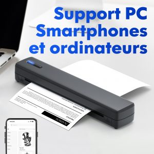 Imprimante Thermique Portable D810 – Sans Fil & USB, 2 Modes Créatifs