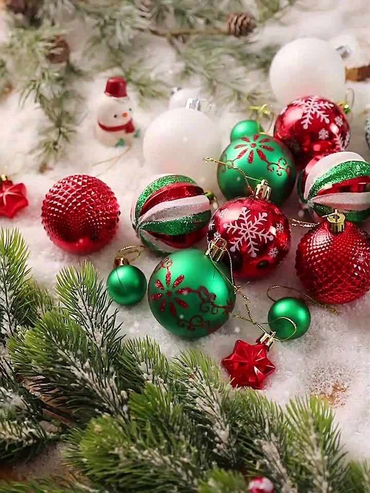 Lot de 44 boules de Noël artisanales – Décoration sapin élégante et festive à petit prix - Image 18