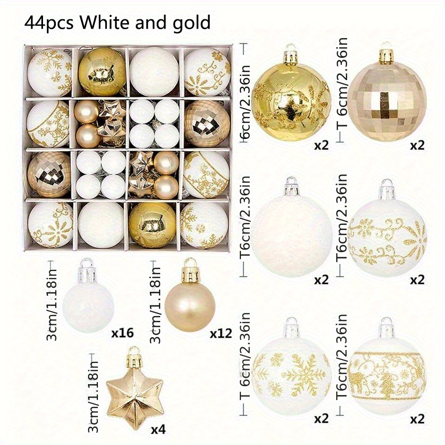 Lot de 44 boules de Noël artisanales – Décoration sapin élégante et festive à petit prix - Image 8