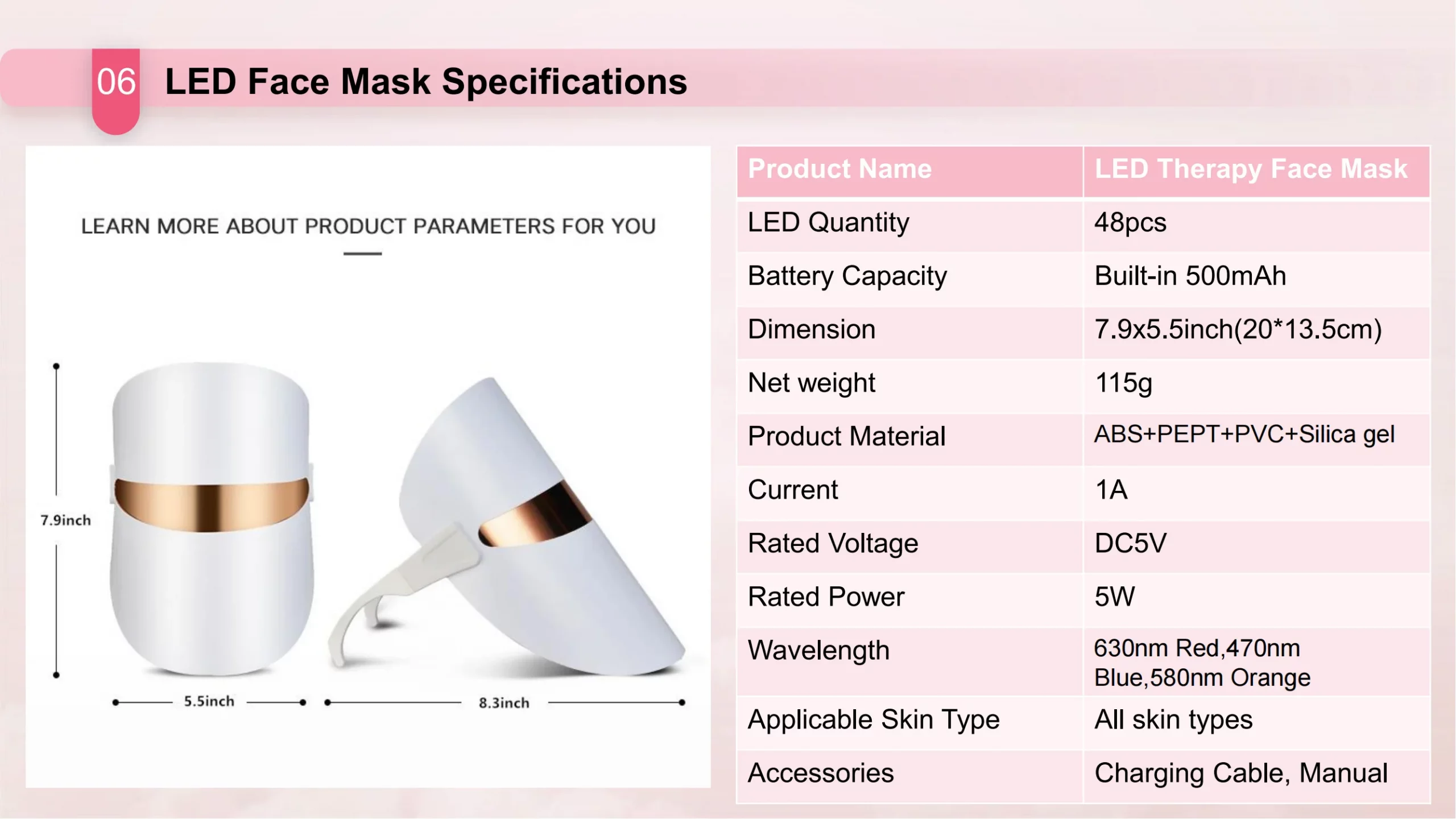 Appareil de Photothérapie Rouge 2025 – Soin du Visage LED 3 Lumières – Anti‑Âge & Éclat - Image 6