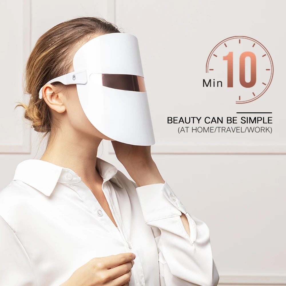 Appareil de Photothérapie Rouge 2025 – Soin du Visage LED 3 Lumières – Anti‑Âge & Éclat - Image 2