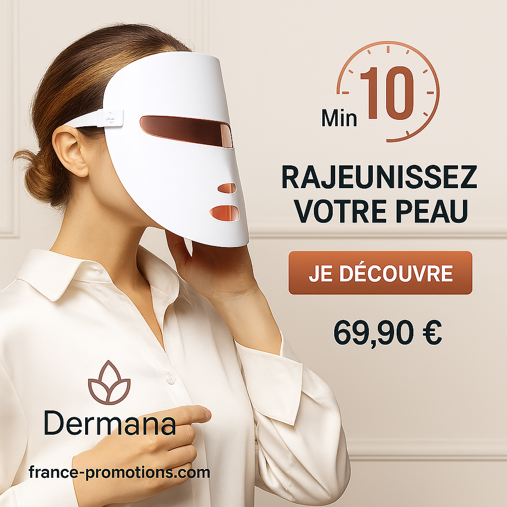 masque led lumiére rouge