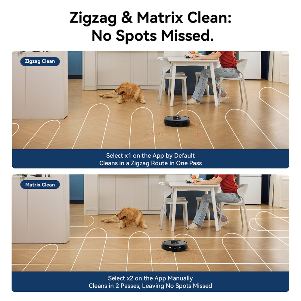Proscenic Q8 – Robot Aspirateur Mop Combo | 4200 Pa, LiDAR, 200 min, App, Auto‑Charge | Idéal Poils d’Animaux & Tapis - Image 9