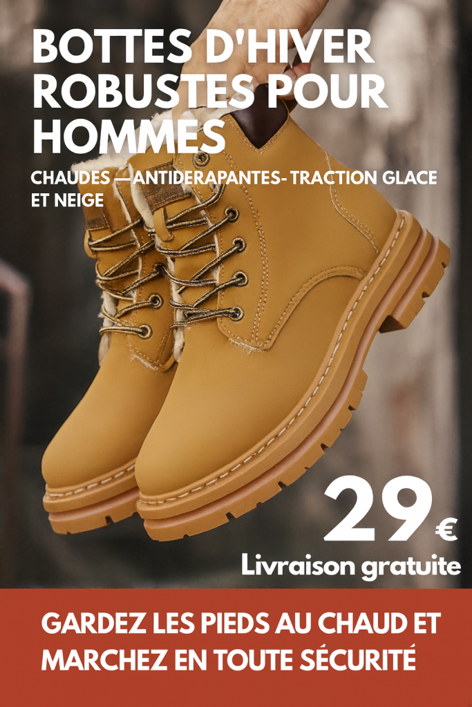 botte dhiver robuste et chaude